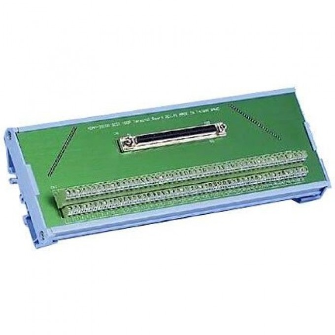 Плата клеммников ADVANTECH 100-pin SCSI II Female для монтажа на DIN-рейку ADAM-39100-BE