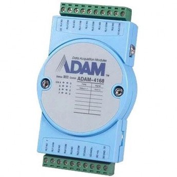 Модуль контроллера вывода ADVANTECH ADAM-4168-B с 8 релейными каналами и Modbus RTU
