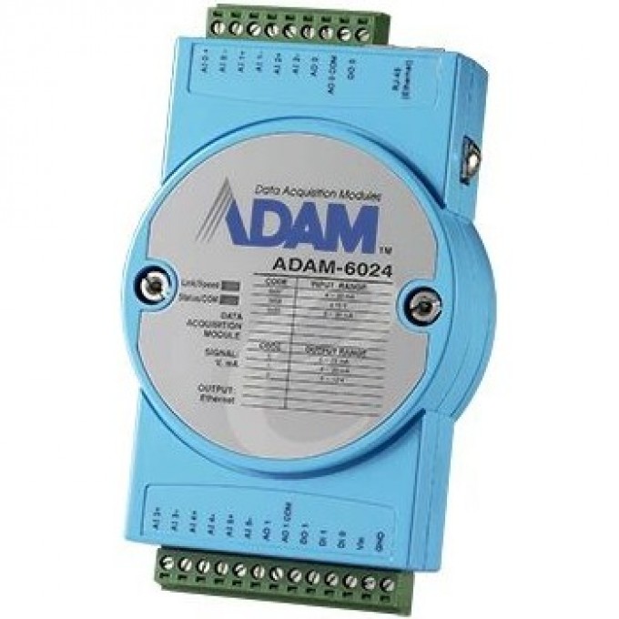 Модуль ввода-вывода ADVANTECH с аналоговыми и дискретными каналами, Modbus TCP, MQTT ADAM-6024-D