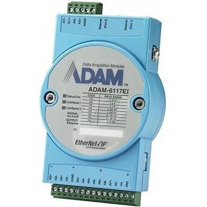 Модуль ввода-вывода аналоговый ADVANTECH ADAM-6117EI с 8 дифференциальными каналами и изоляцией 2500 В ADAM-6117EI-AE