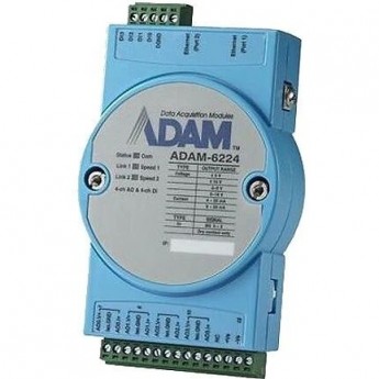 Модуль ввода-вывода ADVANTECH с 4 дискретными входами и 4 аналоговыми выходами ADAM-6224-AE