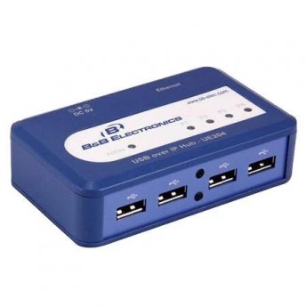 USB-хаб ADVANTECH с 4 портами USB 2.0 и 1 портом Ethernet 10/100/1000 Мбит/с BB-UE204