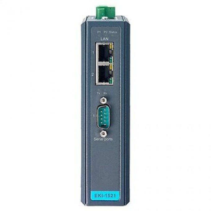 Преобразователь Ethernet ADVANTECH Серия EKI с 1 портом RS-232/422/485 и 2 портами Ethernet EKI-1521CI-BE