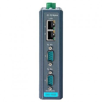 Преобразователь Ethernet ADVANTECH EKI Серия с 2 портами RS-232/422/485 и 2 Ethernet портами EKI-1522CI-BE