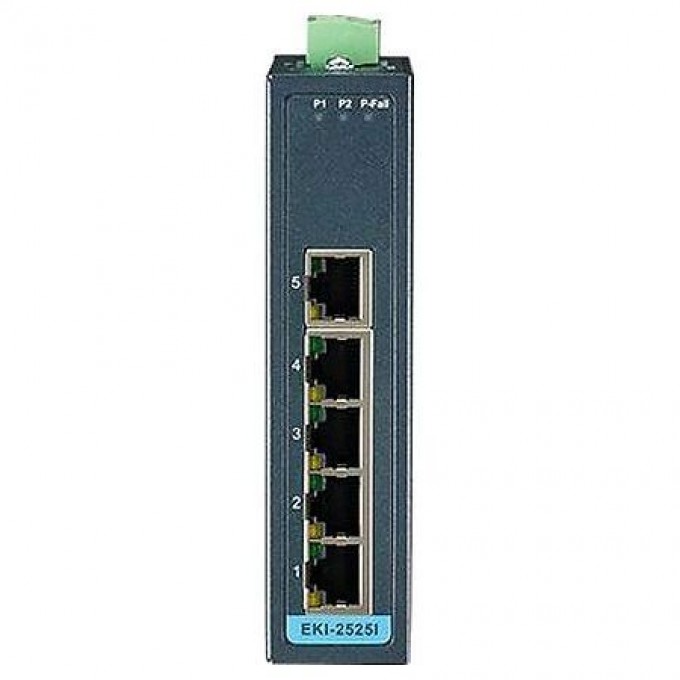 Коммутатор Ethernet ADVANTECH Серия EKI 5 портов 10/100 Мбит/с EKI-2525I-BE