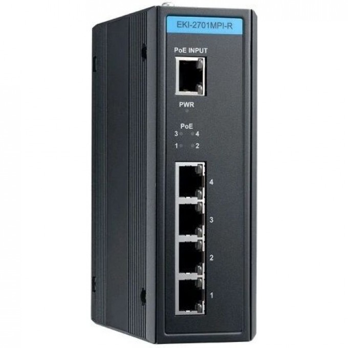 Промышленный коммутатор Ethernet ADVANTECH Серия EKI 5 портов PoE+ IP40 EKI-2701MPI-R-AE