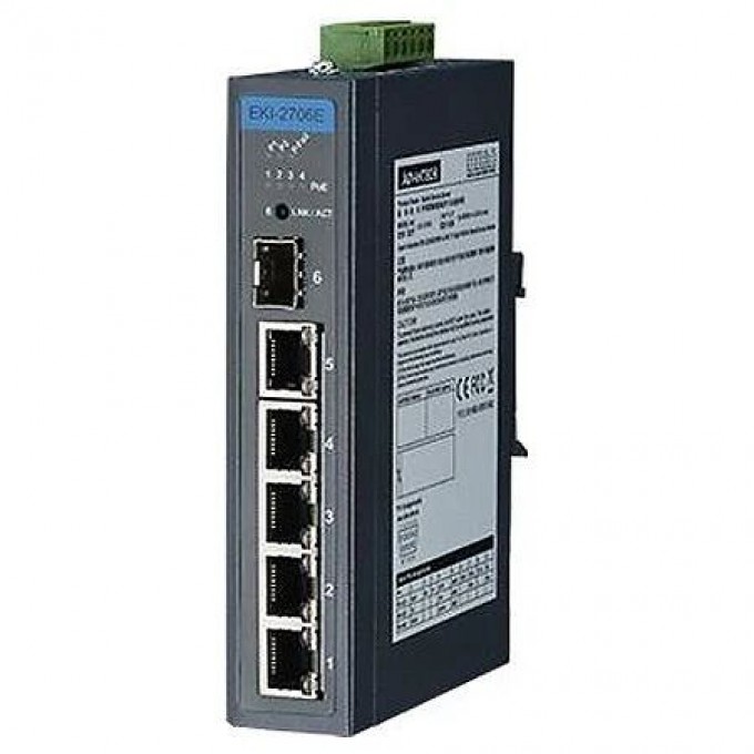 PoE-коммутатор ADVANTECH Серия EKI 6 портов EKI-2706E-1GFPI-AE