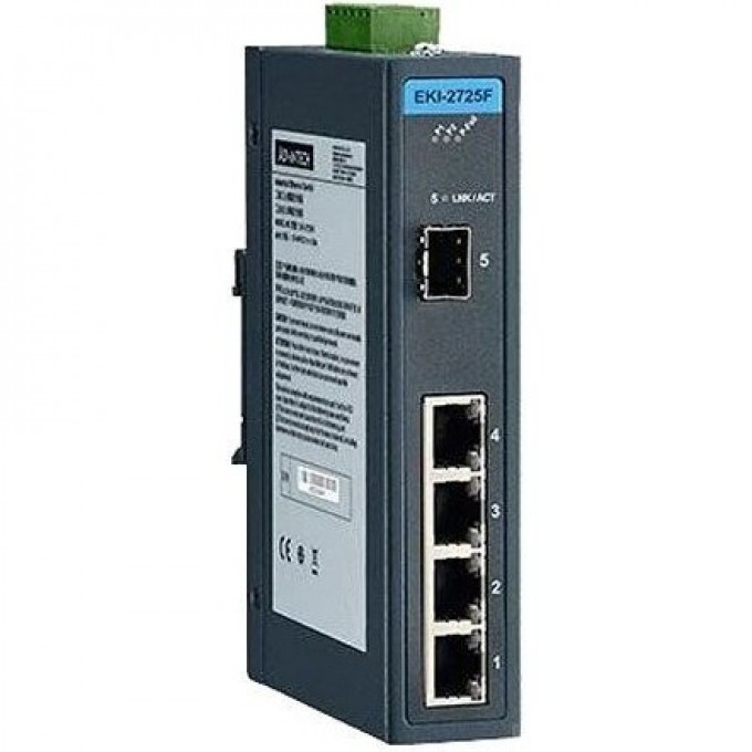 Неуправляемый коммутатор Ethernet ADVANTECH EKI 5 портов EKI-2725F-AE