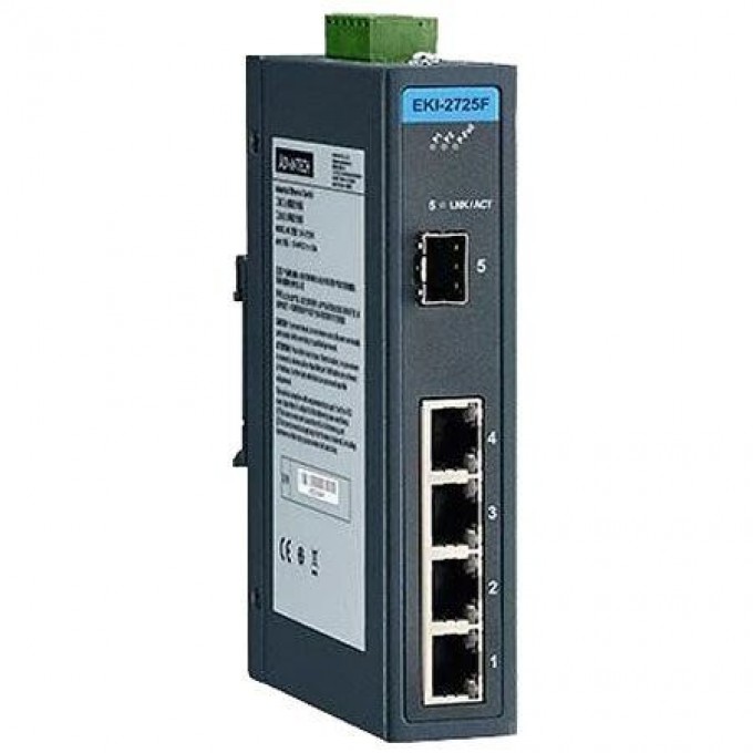 Неуправляемый коммутатор Ethernet ADVANTECH Серия EKI 5 портов EKI-2725FI-AE
