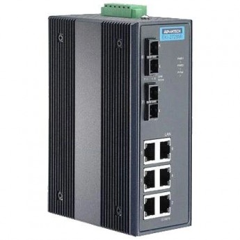 Неуправляемый коммутатор Ethernet ADVANTECH Серия EKI 8 портов 10/100/1000 Мбит/с EKI-2728MI-BE