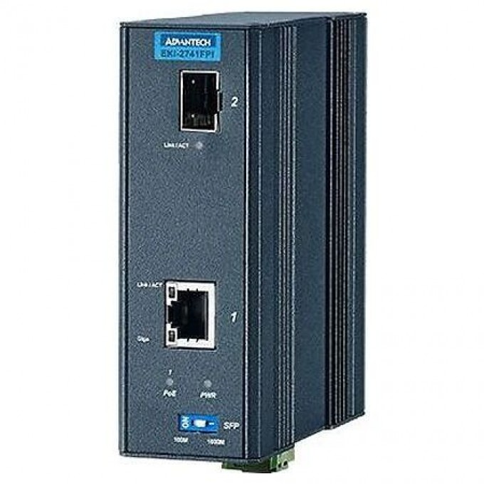 Медиаконвертер Ethernet ADVANTECH EKI Серия с PoE+ и SFP EKI-2741FHPI-AE