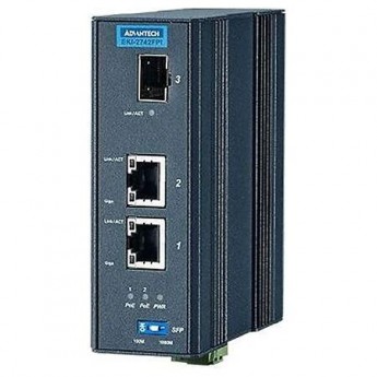 Медиаконвертер Ethernet ADVANTECH EKI Серия с 2 PoE+ портами и 1 SFP портом EKI-2742FPI-AE