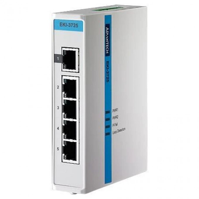 Коммутатор Ethernet ADVANTECH Серия EKI 5 портов EKI-3725-AE