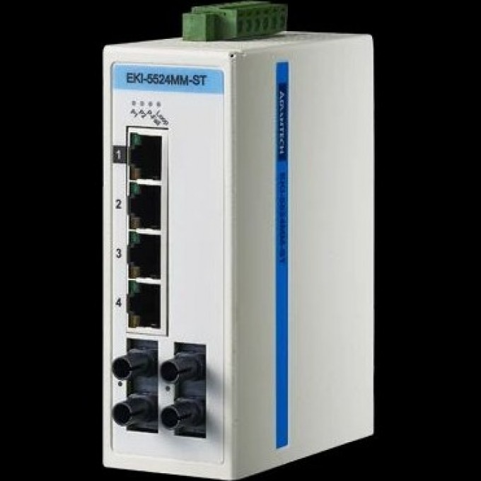 Промышленный коммутатор ADVANTECH ProView с 6 портами 10/100 Мбит/с EKI-5524MM-ST-AE
