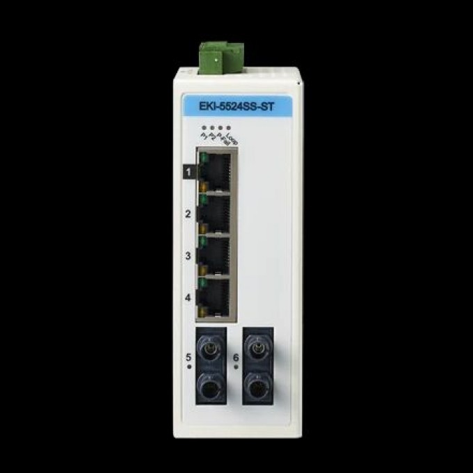 Промышленный коммутатор ADVANTECH ProView Серия EKI 6 портов 10/100 Мбит/с EKI-5524SS-AE