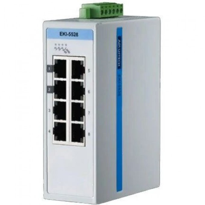 Коммутатор Ethernet ADVANTECH Серия EKI 8 портов 10/100 Мбит/с управляемый EKI-5528-AE