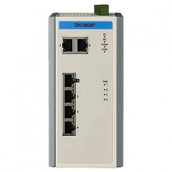 Промышленный PoE-коммутатор ADVANTECH EKI неуправляемый 6 портов EKI-5624P-AE