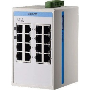 Неуправляемый промышленный коммутатор ADVANTECH EKI Серия EKI 16 портов 10/100/1000BASE-T EKI-5726-AE