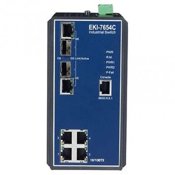 Управляемый коммутатор Ethernet ADVANTECH EKI Серия 4xRJ-45 2xCombo (RJ-45 или SFP) EKI-7654C-AE