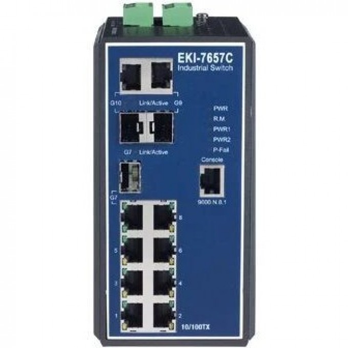 Управляемый коммутатор Ethernet ADVANTECH EKI-7657CI с 10 портами (3xCombo, 7xRJ-45) EKI-7657CI-AE