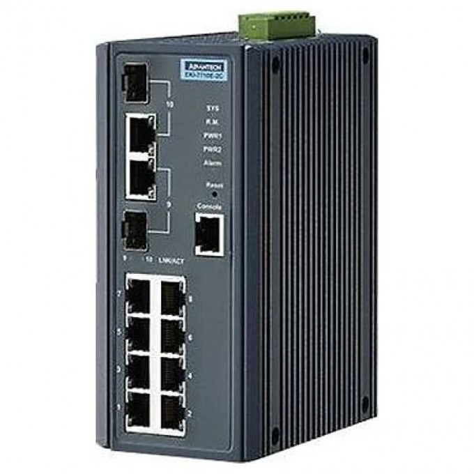 Управляемый коммутатор Ethernet ADVANTECH Серия EKI 10 портов EKI-7710E-2C-AE