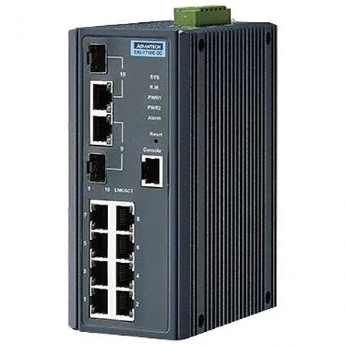 Управляемый коммутатор Ethernet ADVANTECH Серия EKI 10 портов EKI-7710E-2CI-AE