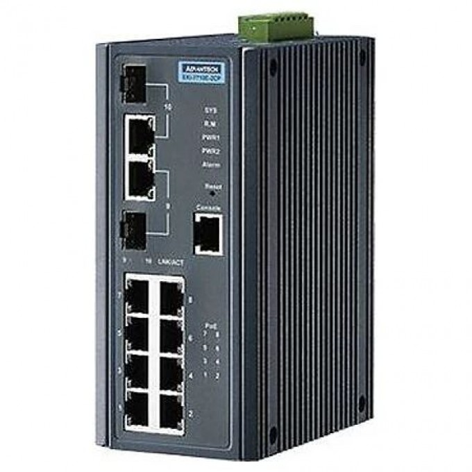 PoE-коммутатор ADVANTECH EKI Серия управляемый 10 портов EKI-7710E-2CP-AE