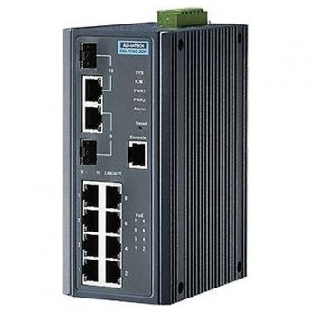 Управляемый PoE-коммутатор ADVANTECH EKI Серия с 10 портами Gigabit Ethernet EKI-7710G-2CP-AE