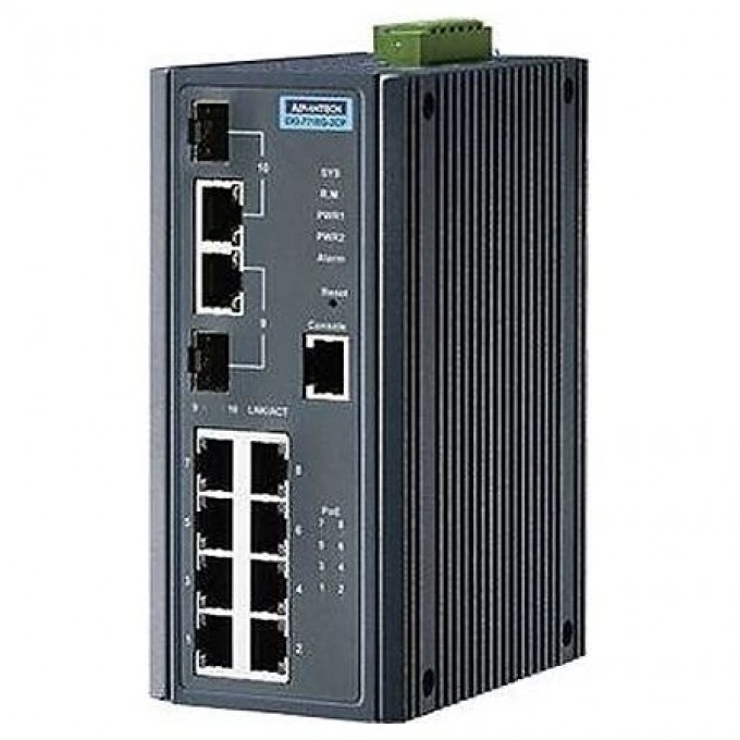 Управляемый PoE-коммутатор ADVANTECH EKI Серия с 10 портами Gigabit Ethernet EKI-7710G-2CP-AE