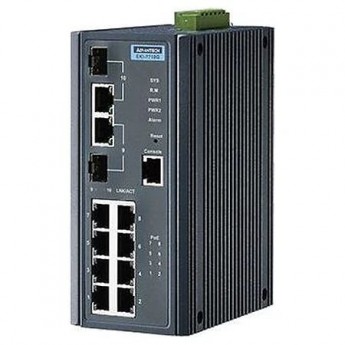 Промышленный управляемый PoE-коммутатор ADVANTECH Серия EKI 10 портов EKI-7710G-2CPI-AE