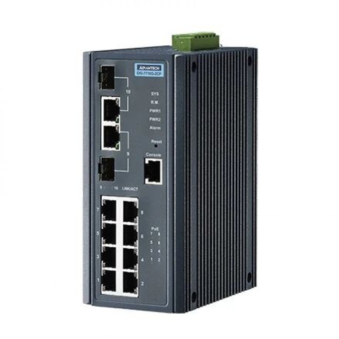 Управляемый коммутатор Ethernet ADVANTECH EKI Серия 10 портов EKI-7710G-2CPI-BE