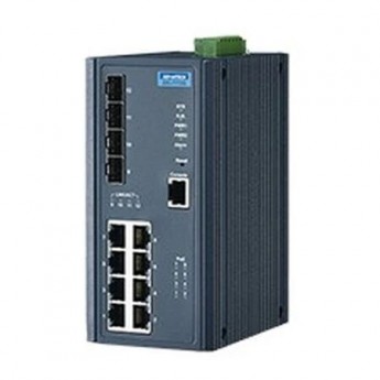 Промышленный коммутатор Ethernet ADVANTECH Серия EKI 8 портов 10/100/1000 Мбит/с, 2 порта SFP Gigabit Ethernet EKI-7712G-2FV-AE