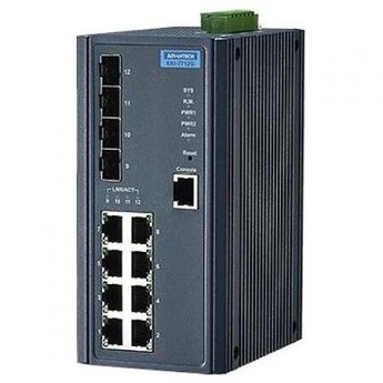 Управляемый коммутатор Ethernet ADVANTECH EKI-7712G-4F с 8xRJ-45 и 4xSFP портами EKI-7712G-4F-AE