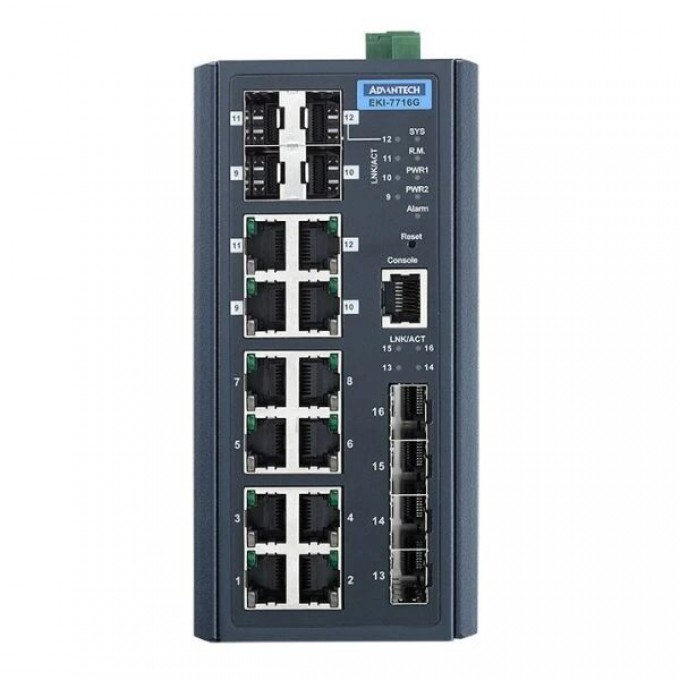 Управляемый коммутатор Ethernet ADVANTECH Серия EKI EKI-7716E-4F4C-AE
