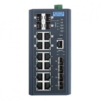 Управляемый коммутатор Ethernet ADVANTECH Серия EKI 16 портов EKI-7716E-4F4CI-AE