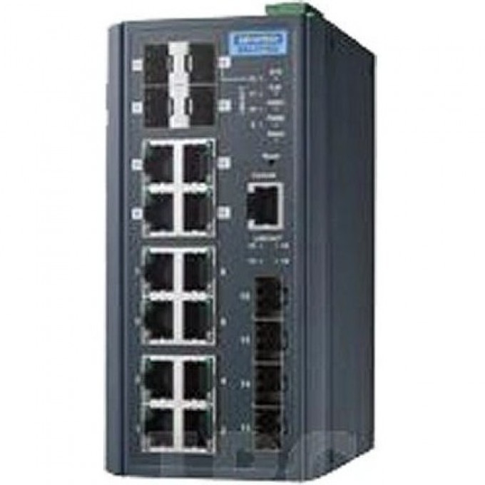 Управляемый коммутатор Ethernet ADVANTECH EKI Серия 12 портов 10/100/1000M + 4 SFP EKI-7716G-4F4CI-AE