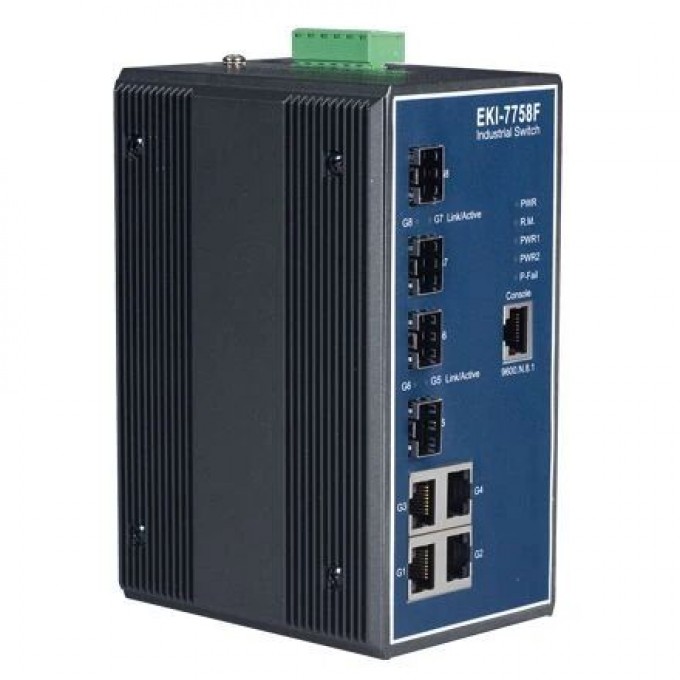 Коммутатор Ethernet ADVANTECH Серия EKI управляемый EKI-7758F-AE