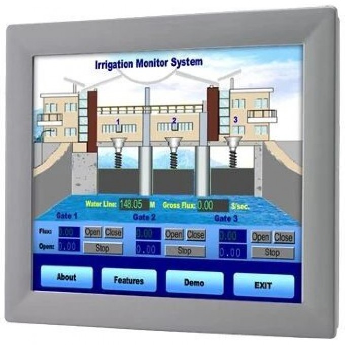 Промышленный монитор ADVANTECH 17 дюймов с резистивным сенсором FPM-2170G-R3AE