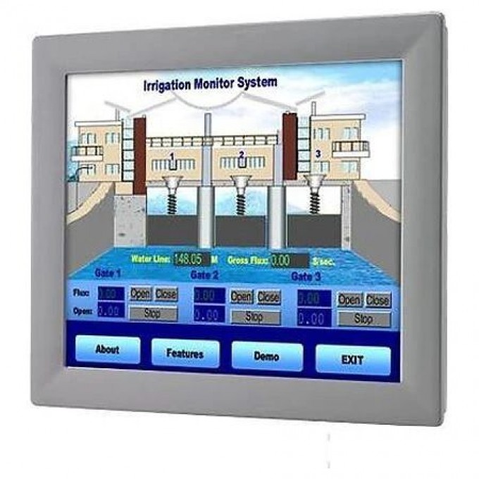 Защищенный монитор ADVANTECH 17 дюймов с резистивным сенсорным экраном FPM-2170G-R3BE