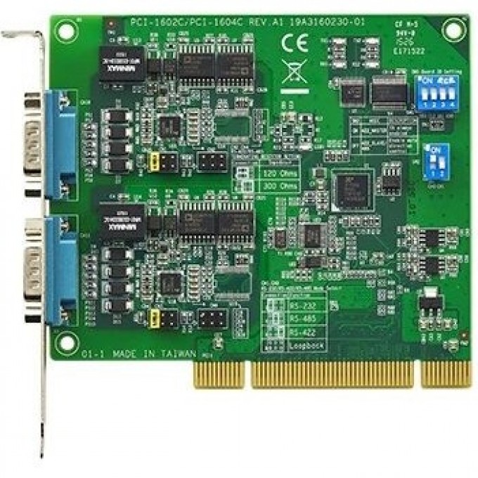 Universal PCI адаптер ADVANTECH с 2xRS-422/485 COM-портами PCI-1601B-BE