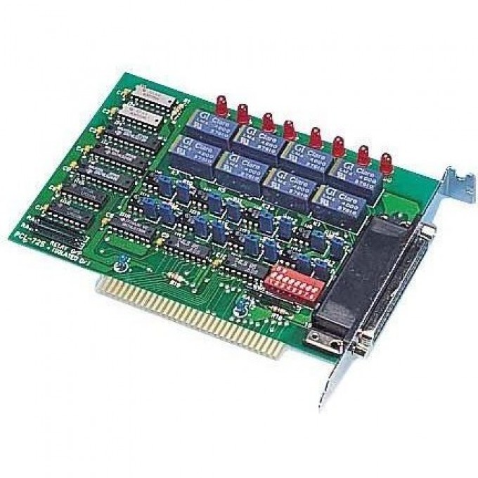 Плата ввода-вывода ADVANTECH ISA 8 дискретных входов 8 дискретных выходов PCL-725-AE